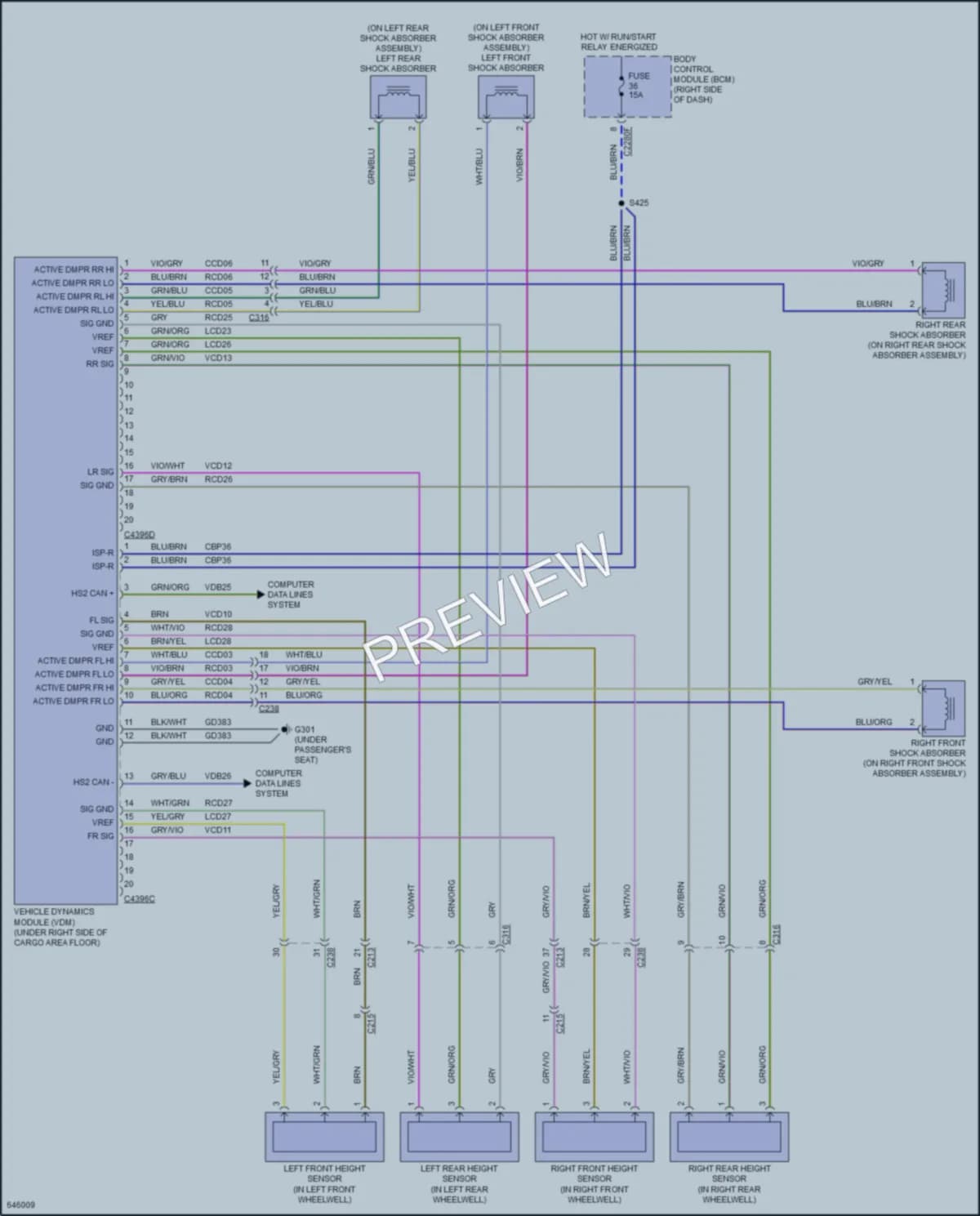 2019 Lincoln MKC Electronic Suspension wiring diagram preview