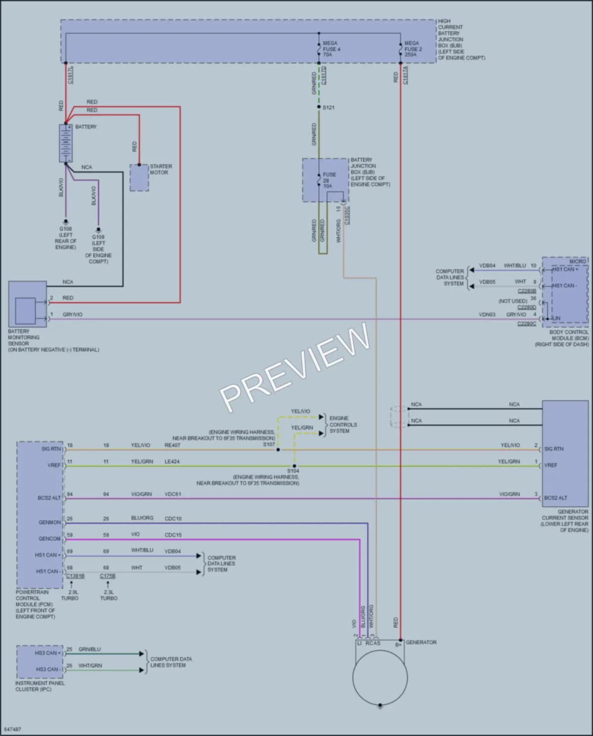 2019 Lincoln MKC Starting Charging wiring diagram preview