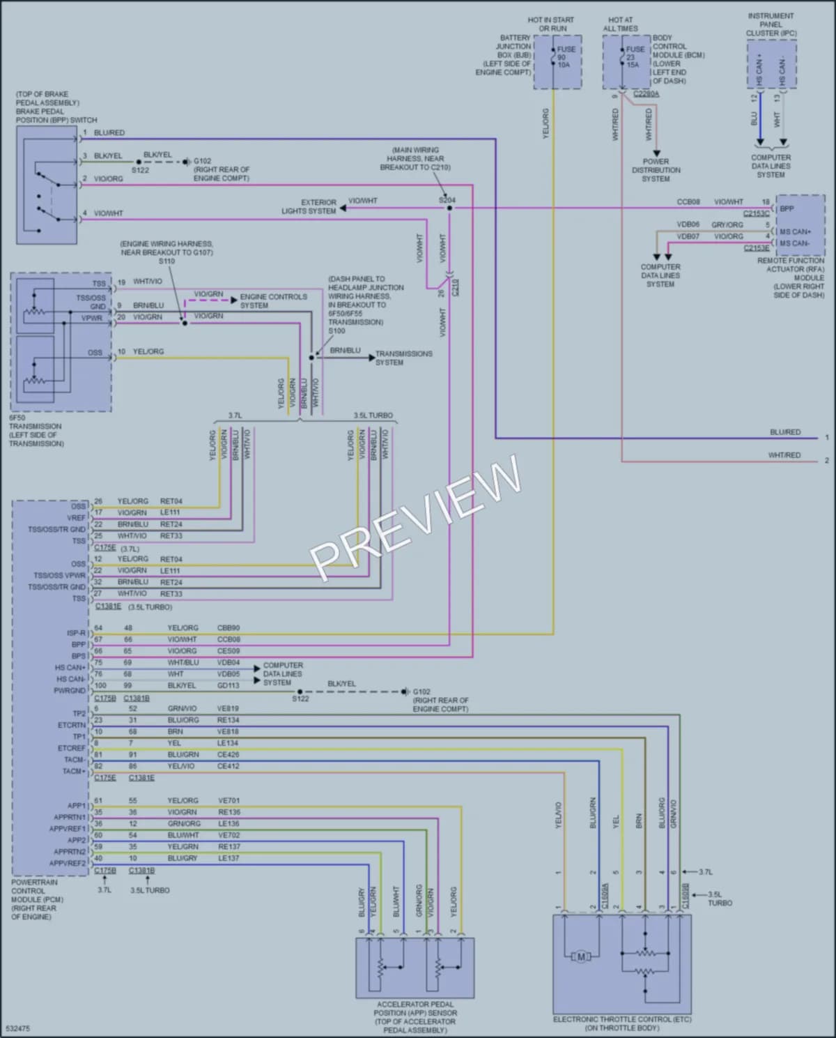 2019 Lincoln MKT Cruise Control wiring diagram preview