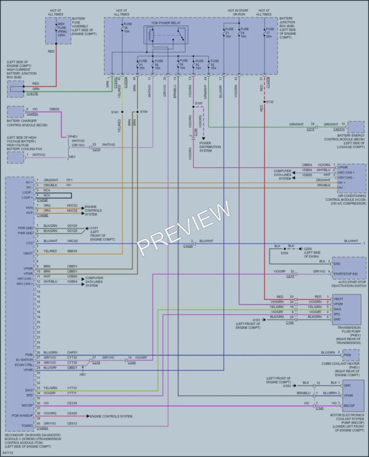 2019 Lincoln MKZ Transmission wiring diagram preview
