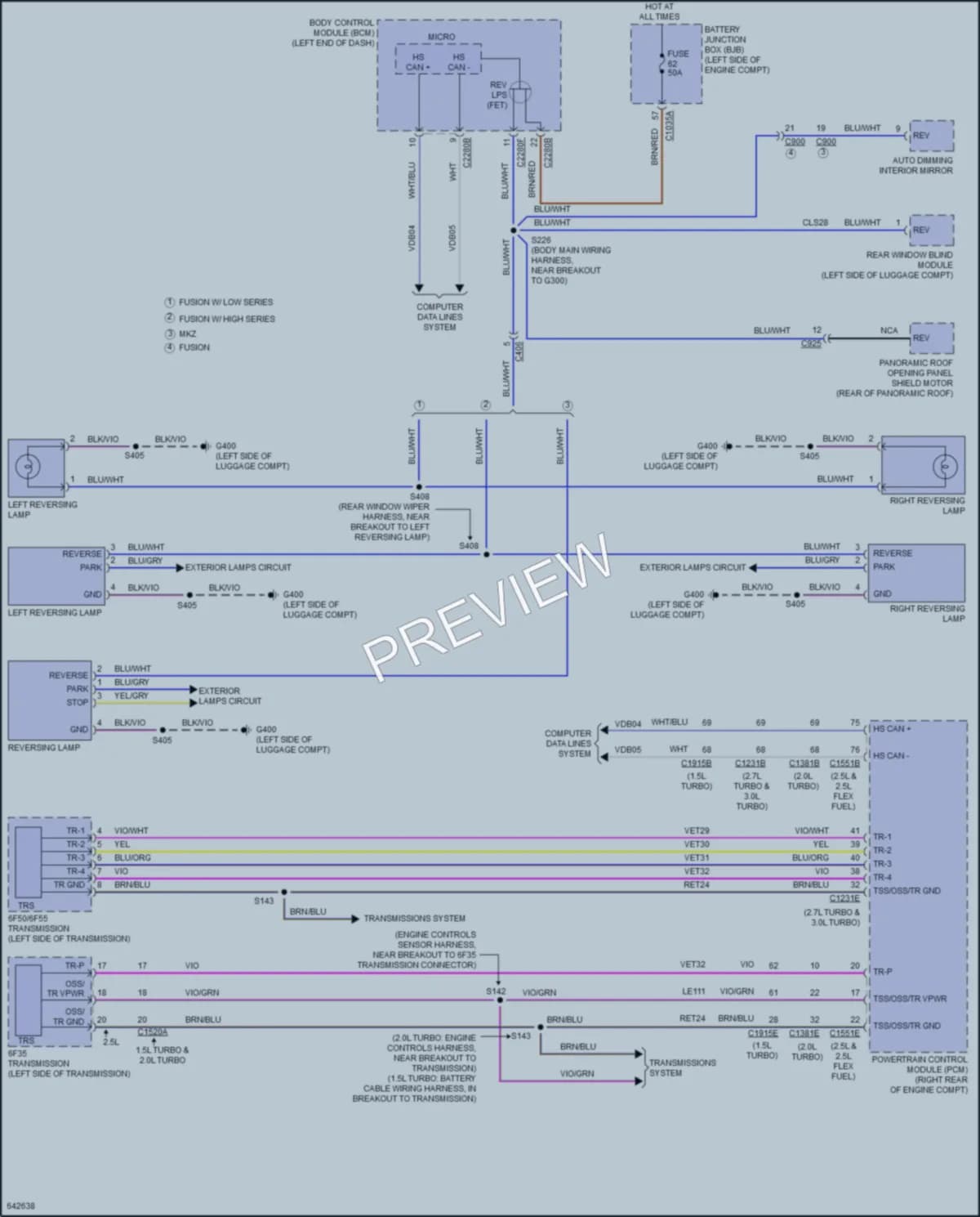 2019 Lincoln MKZHybrid Exterior Lights wiring diagram preview