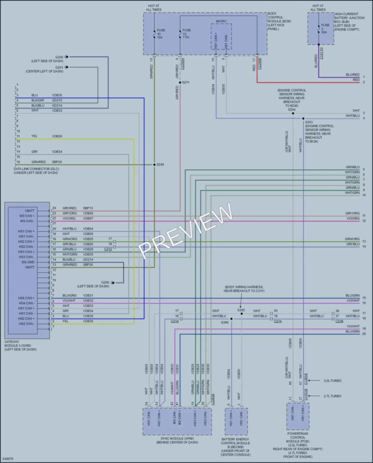 2019 Lincoln Nautilus Computer Data Lines wiring diagram preview