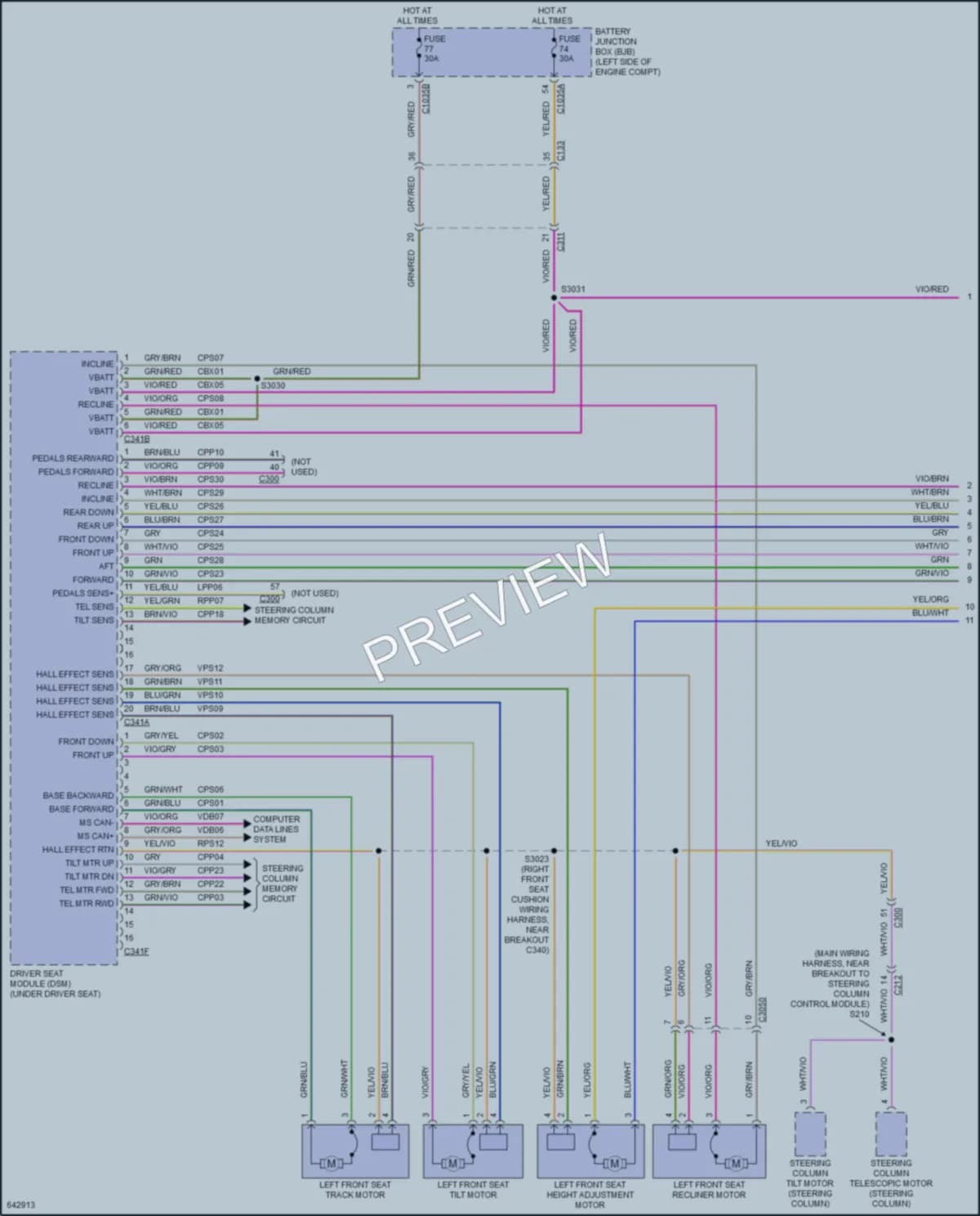 2019 Lincoln Nautilus Memory Systems wiring diagram preview