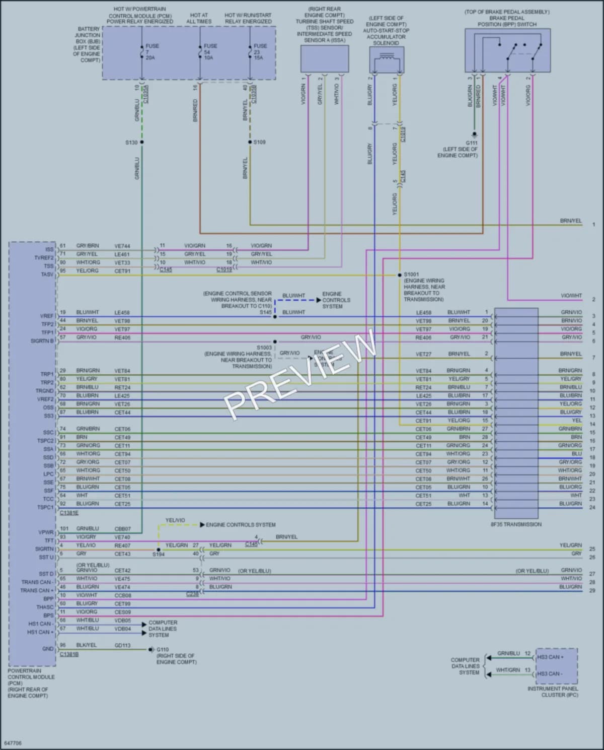 2019 Lincoln Nautilus Transmission wiring diagram preview