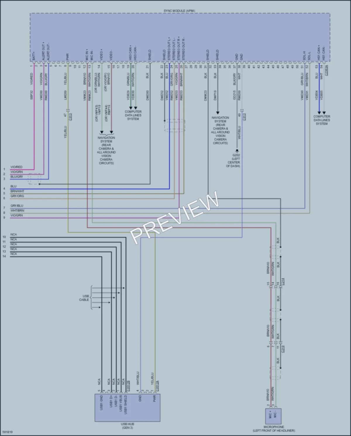 2019 Lincoln Navigator Navigation wiring diagram preview