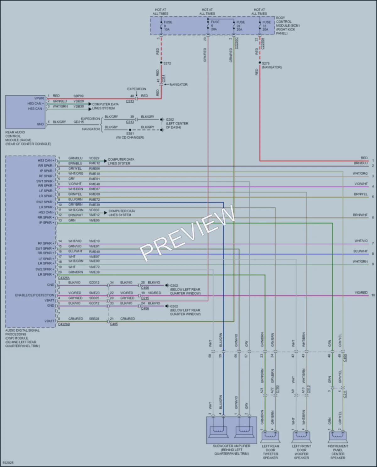 2019 Lincoln NavigatorL Radio wiring diagram preview