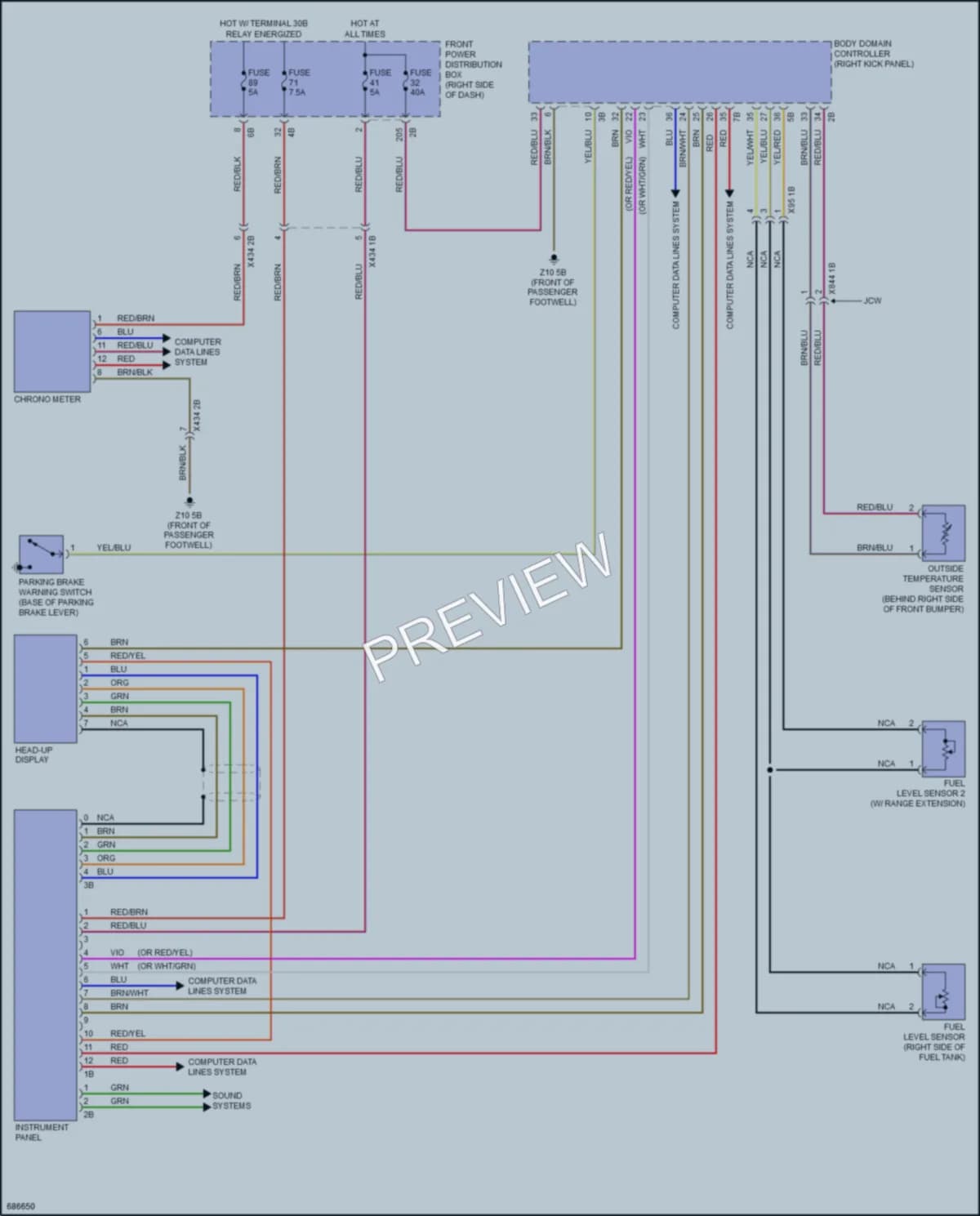 2019 MINI Cooper Instrument Cluster wiring diagram preview