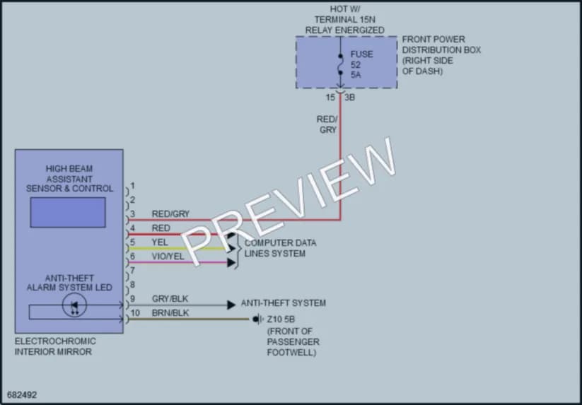 2019 MINI Cooper Power Mirrors wiring diagram preview