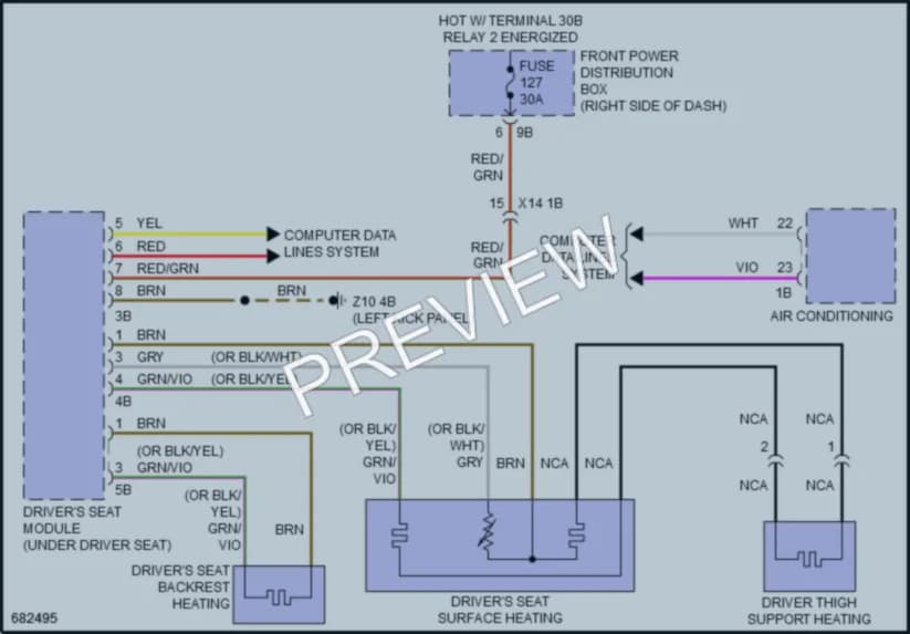 2019 MINI CooperCountryman Power Seats wiring diagram preview