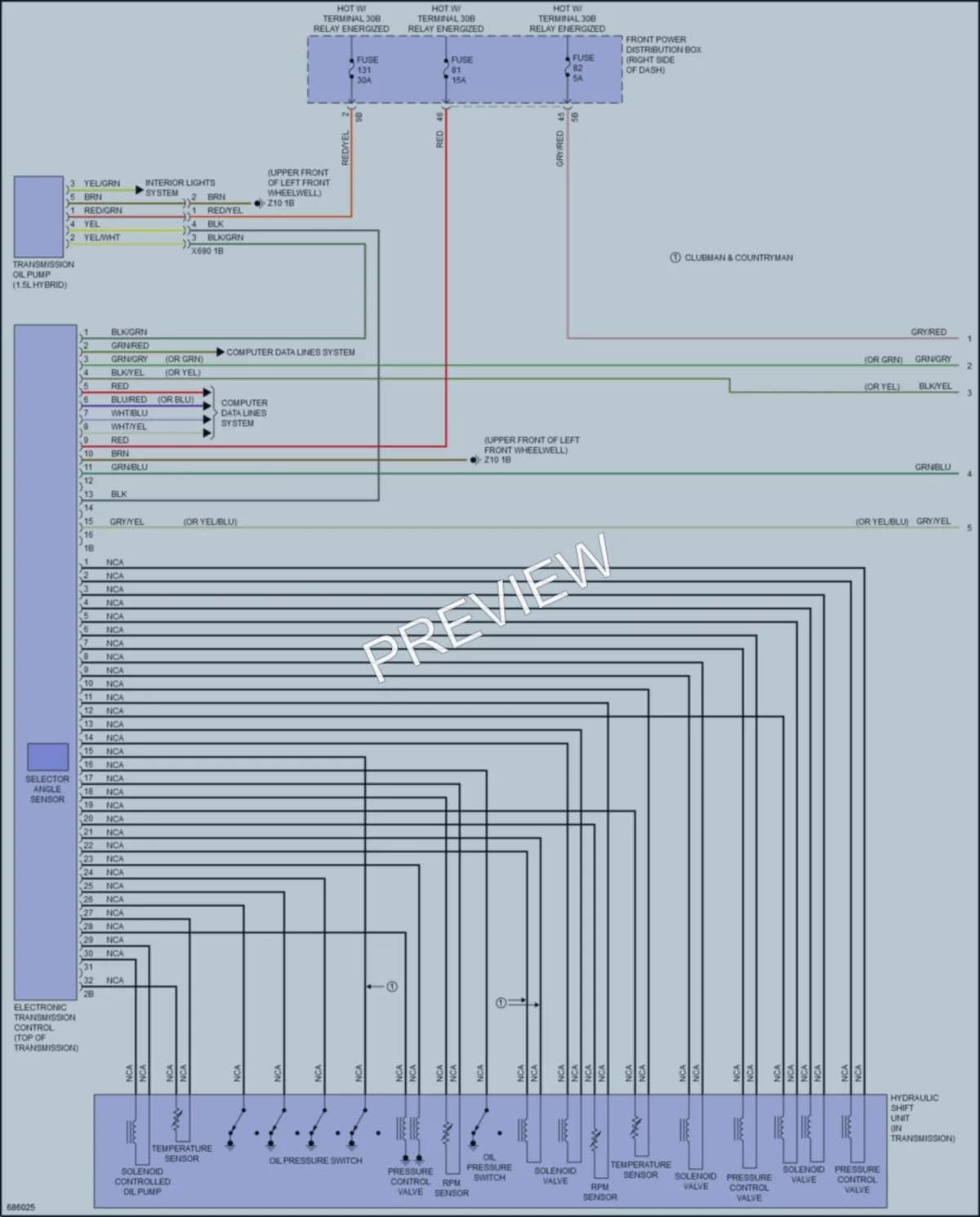 2019 MINI CooperCountryman Transmission wiring diagram preview