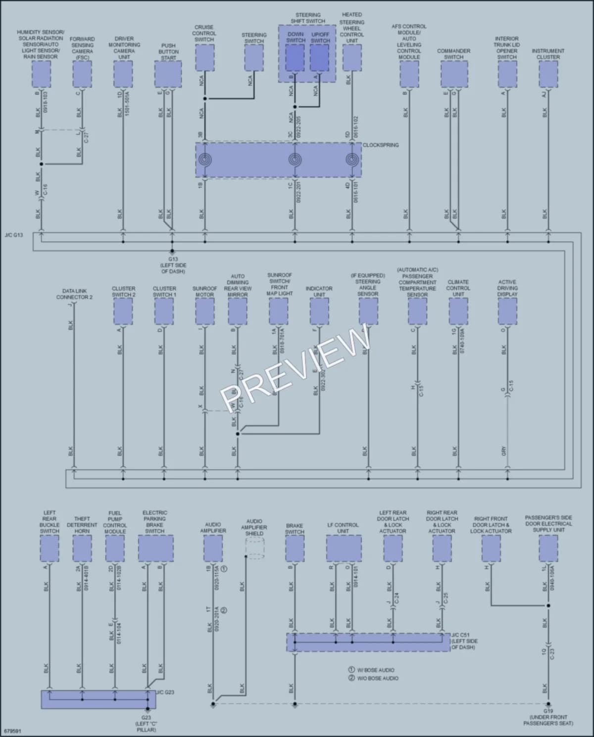 2019 Mazda 3 Ground Distribution wiring diagram preview