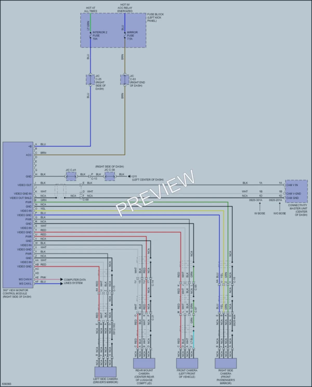 2019 Mazda 6 Navigation wiring diagram preview