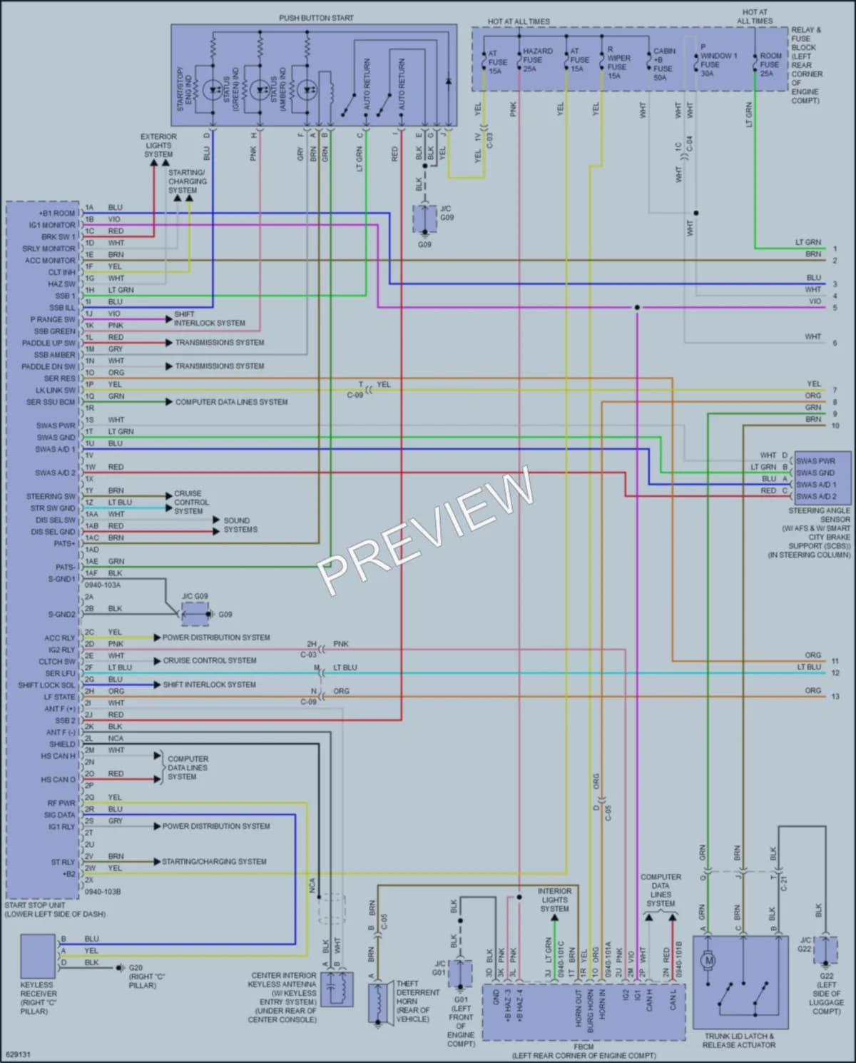 2019 Mazda 6 Power Door Locks wiring diagram preview