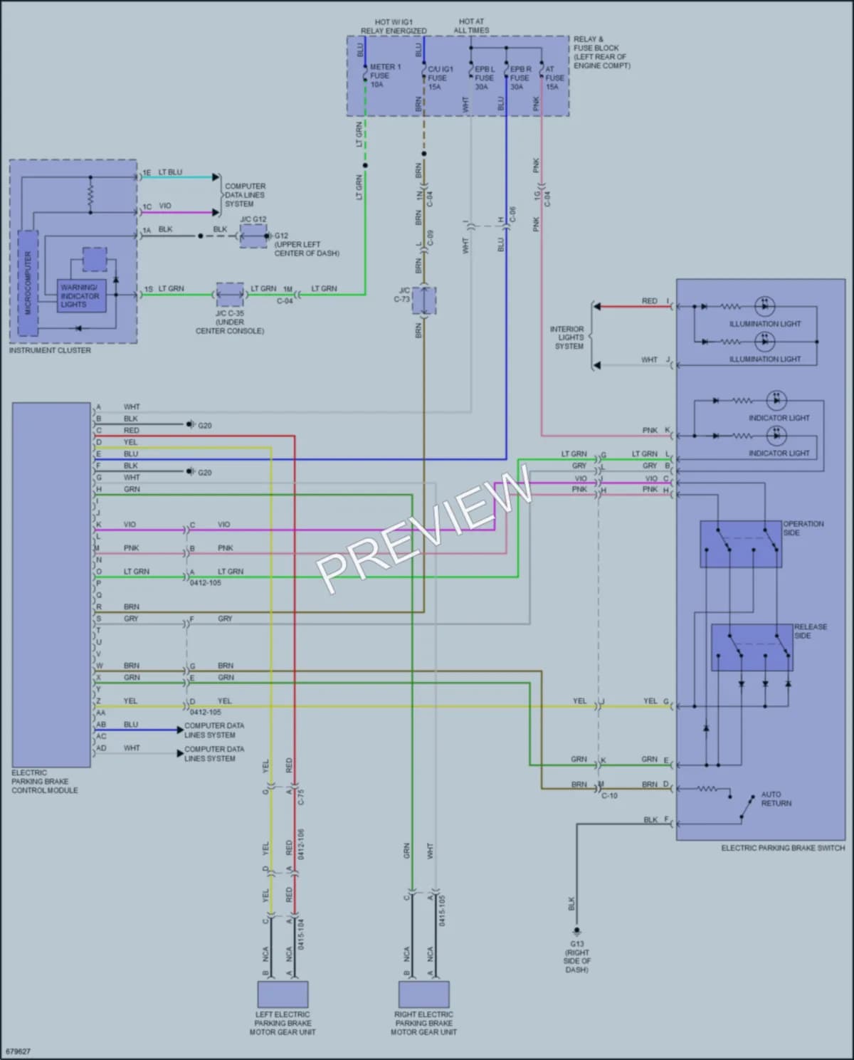 2019 Mazda CX3 Shift Interlock wiring diagram preview