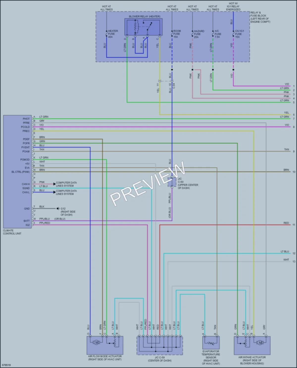 2019 Mazda CX5 Air Conditioning wiring diagram preview