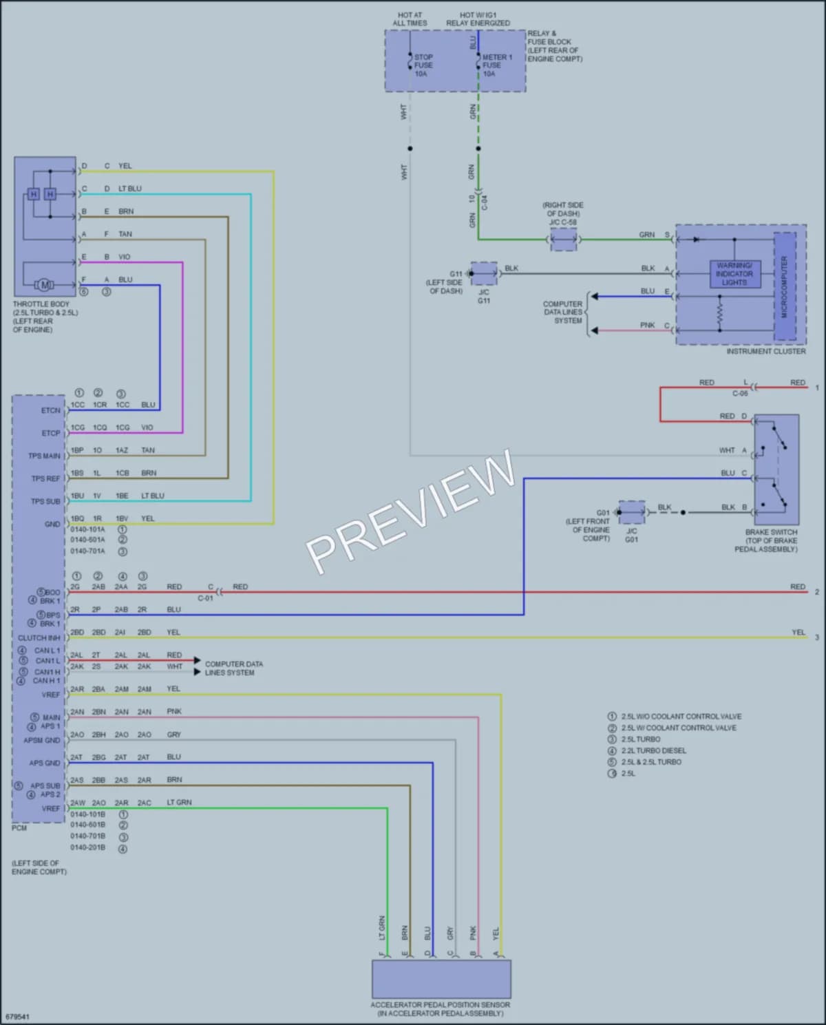 2019 Mazda CX5 Cruise Control wiring diagram preview