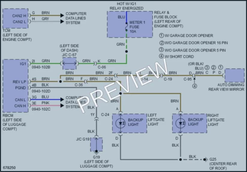 2019 Mazda CX5 Exterior Lights wiring diagram preview