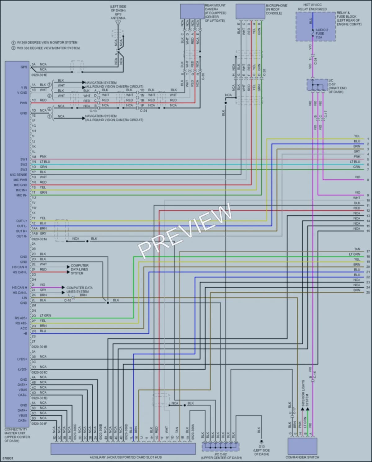 2019 Mazda CX5 Radio wiring diagram preview