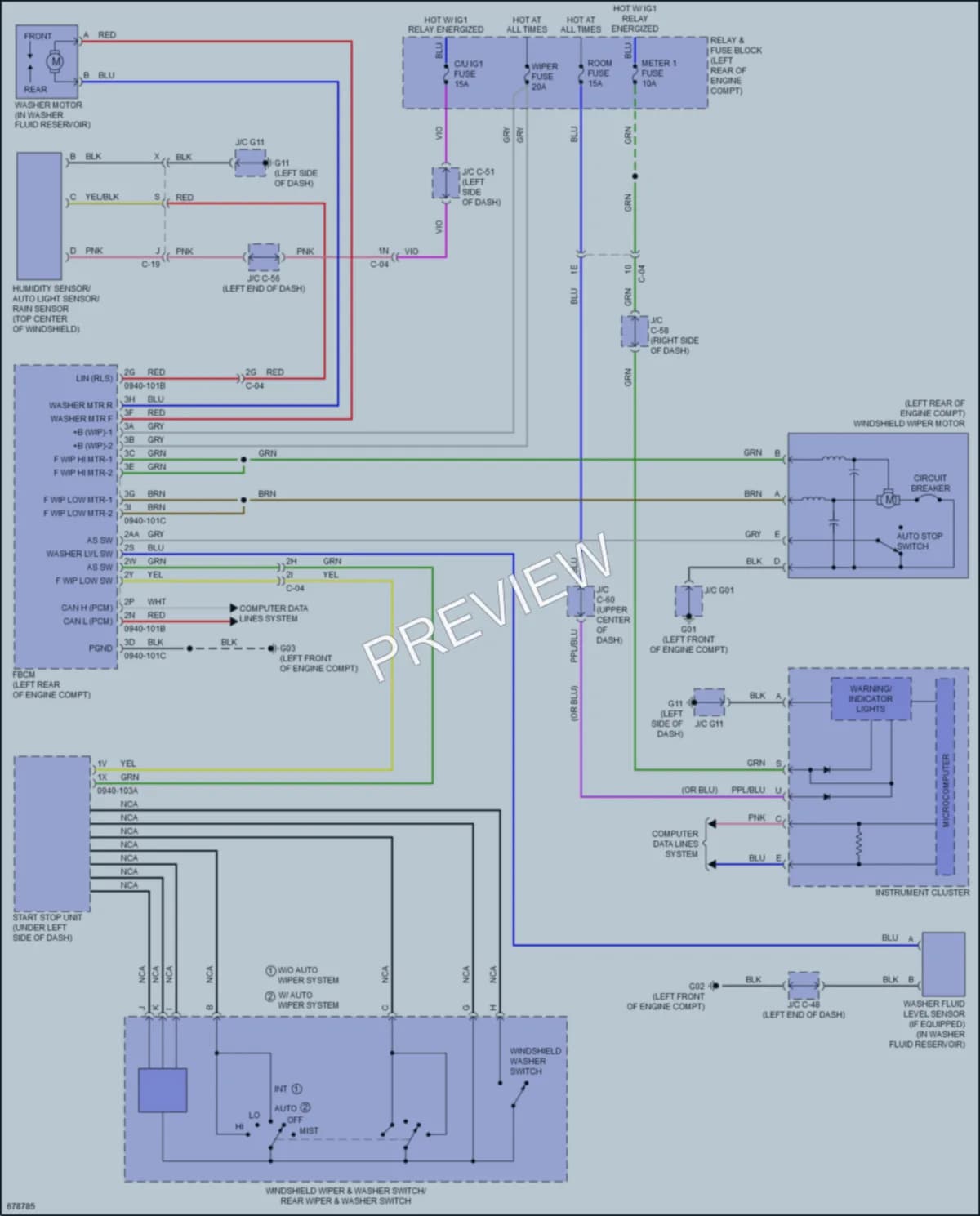 2019 Mazda CX5 Wiper Washer wiring diagram preview