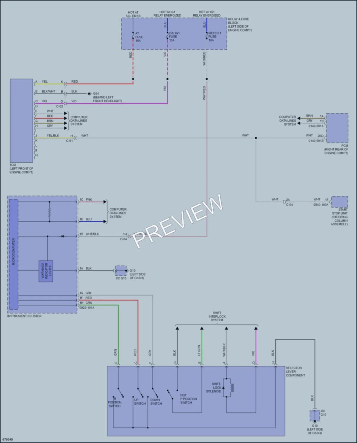 2019 Mazda CX9 Transmission wiring diagram preview