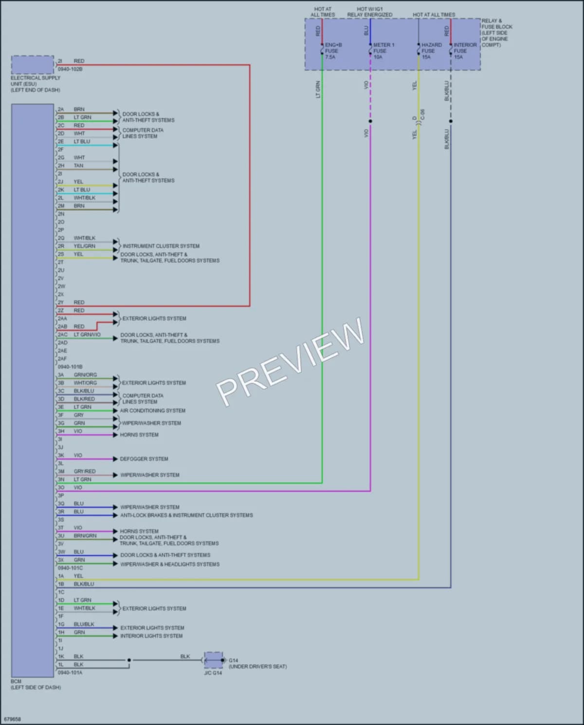 2019 Mazda MX5Miata Body Control Modules wiring diagram preview