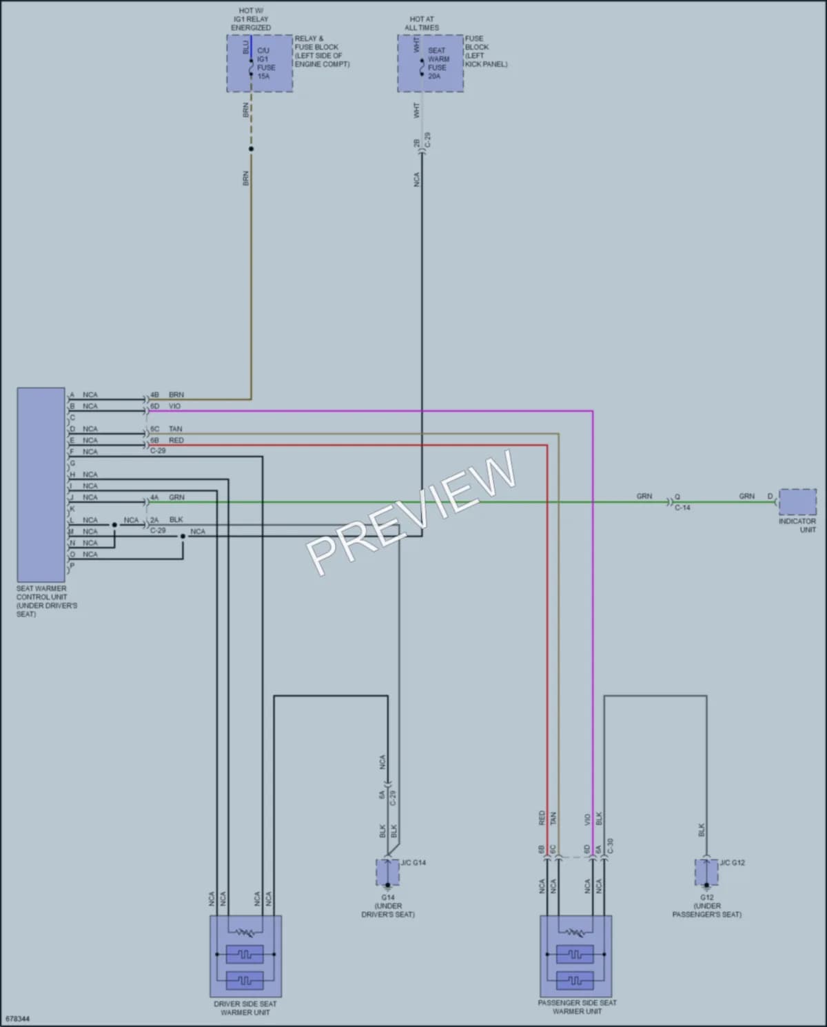 2019 Mazda MX5Miata Power Seats wiring diagram preview