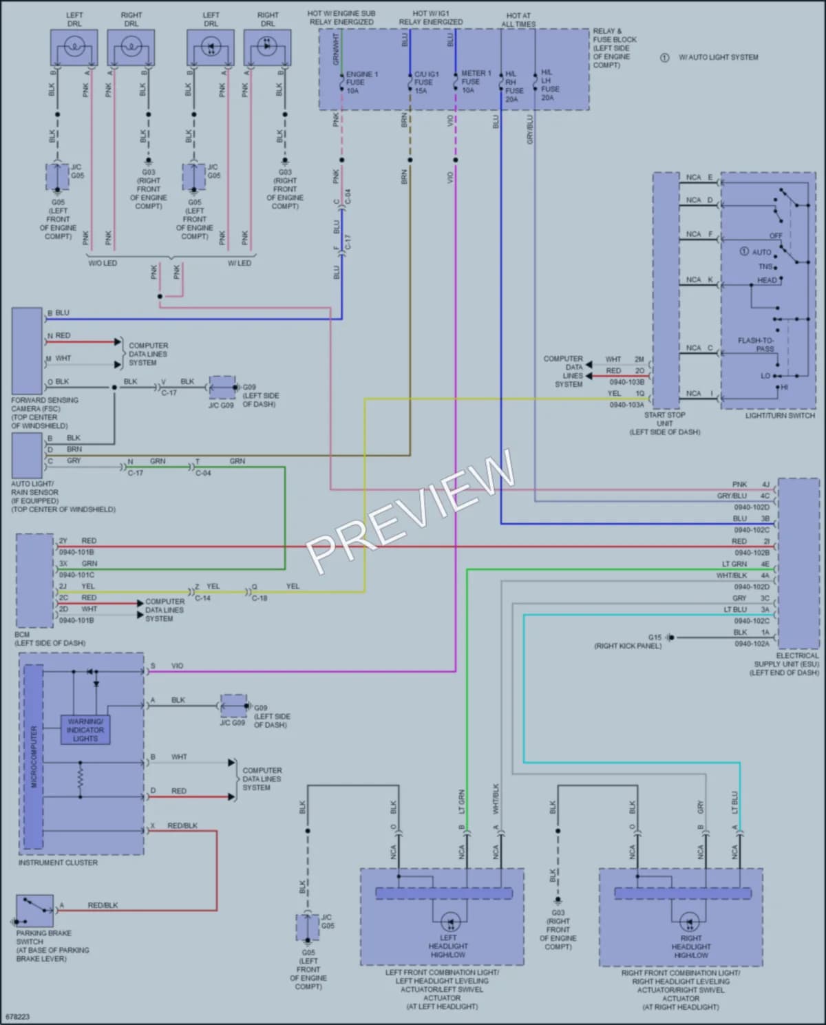 2019 Mazda MX5MiataRF Headlights wiring diagram preview