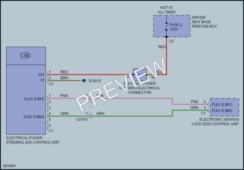2019 MercedesBenz 2500Sprinter Electronic Power Steering wiring diagram preview