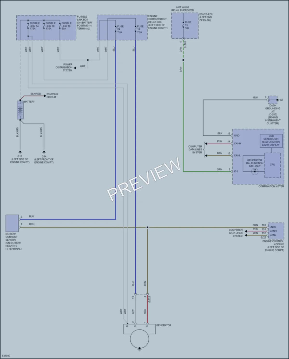 2019 Mitsubishi EclipseCross Starting Charging wiring diagram preview