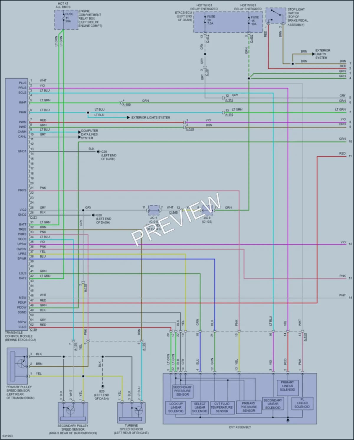 2019 Mitsubishi EclipseCross Transmission wiring diagram preview