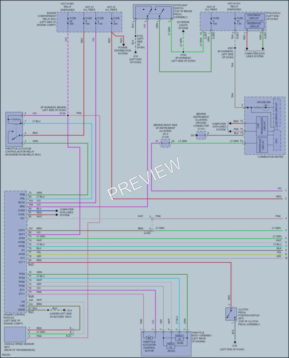 2019 Mitsubishi OutlanderSport Cruise Control wiring diagram preview