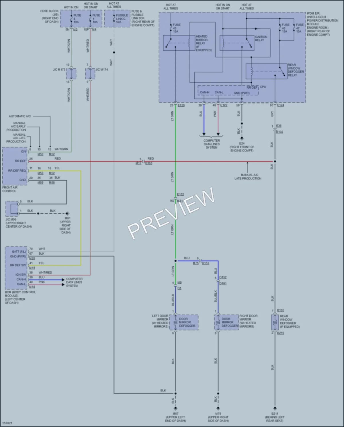 2019 Nissan Frontier Defoggers wiring diagram preview