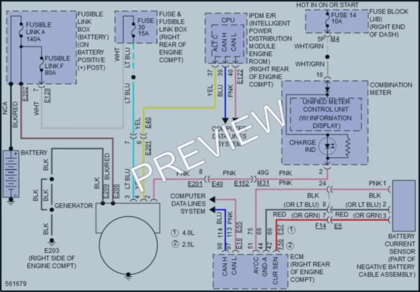 2019 Nissan Frontier Starting Charging wiring diagram preview