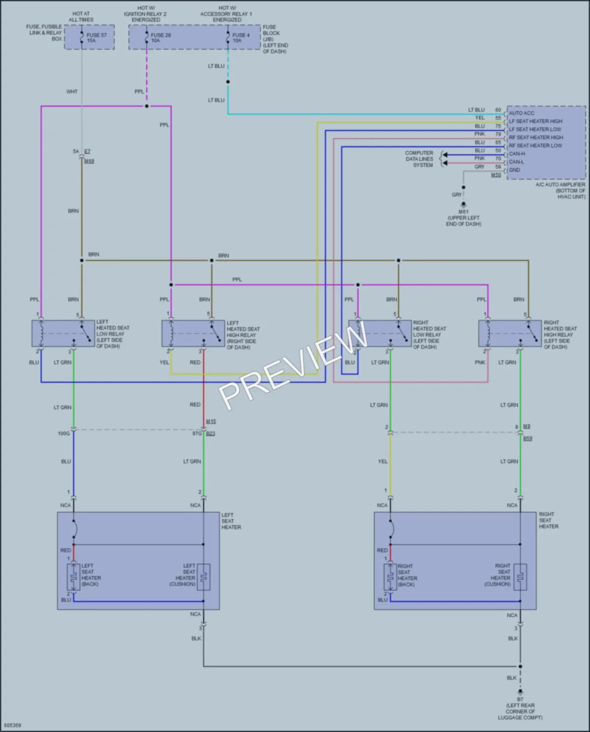 2019 Nissan Kicks Power Seats wiring diagram preview