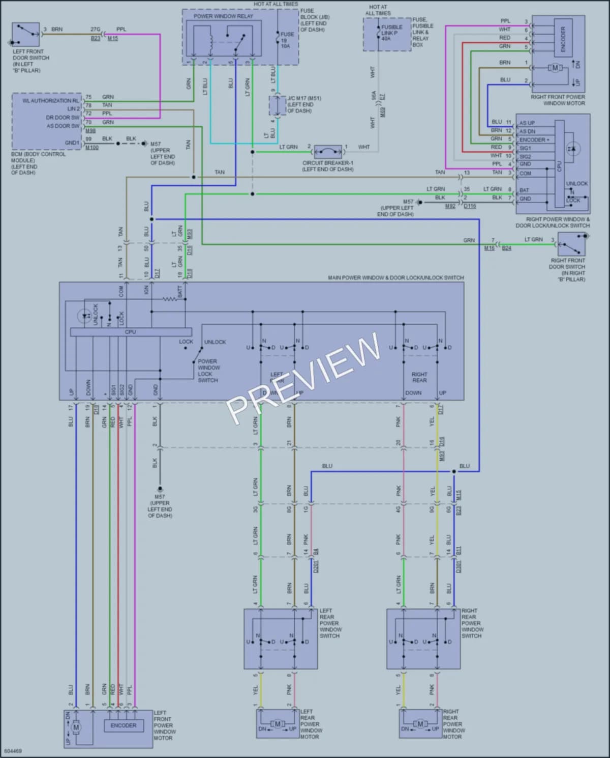 2019 Nissan Kicks Power Windows wiring diagram preview