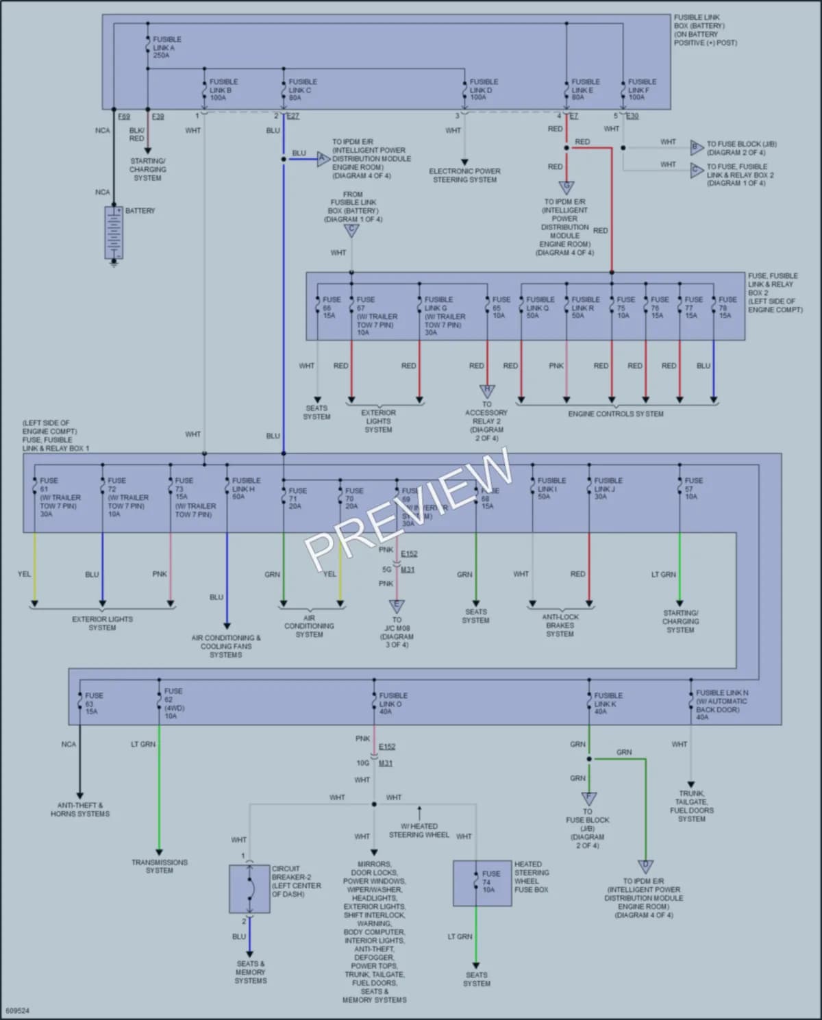 2019 Nissan Pathfinder Power Distribution wiring diagram preview