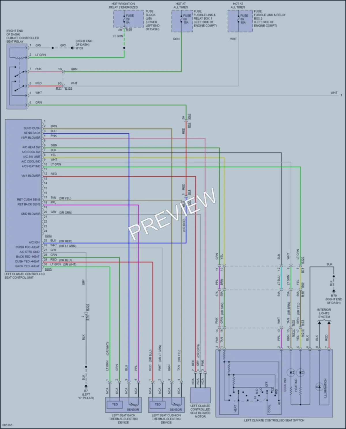 2019 Nissan Pathfinder Power Seats wiring diagram preview