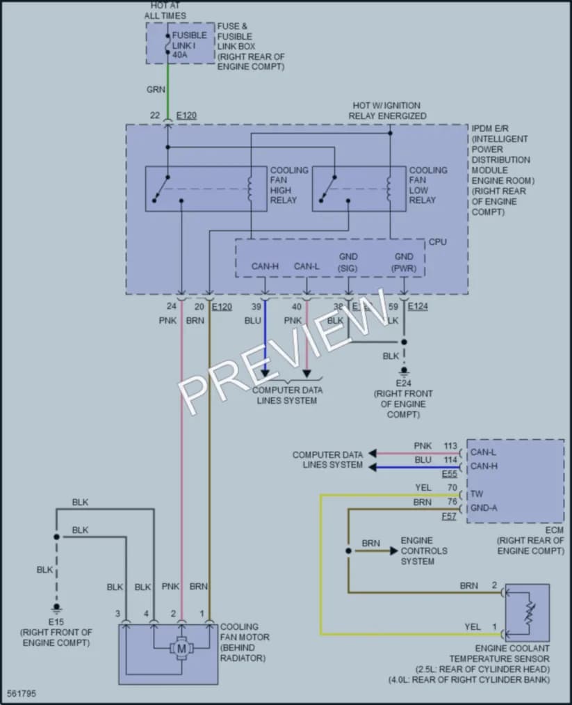 2019 Porsche Frontier Cooling Fan wiring diagram preview
