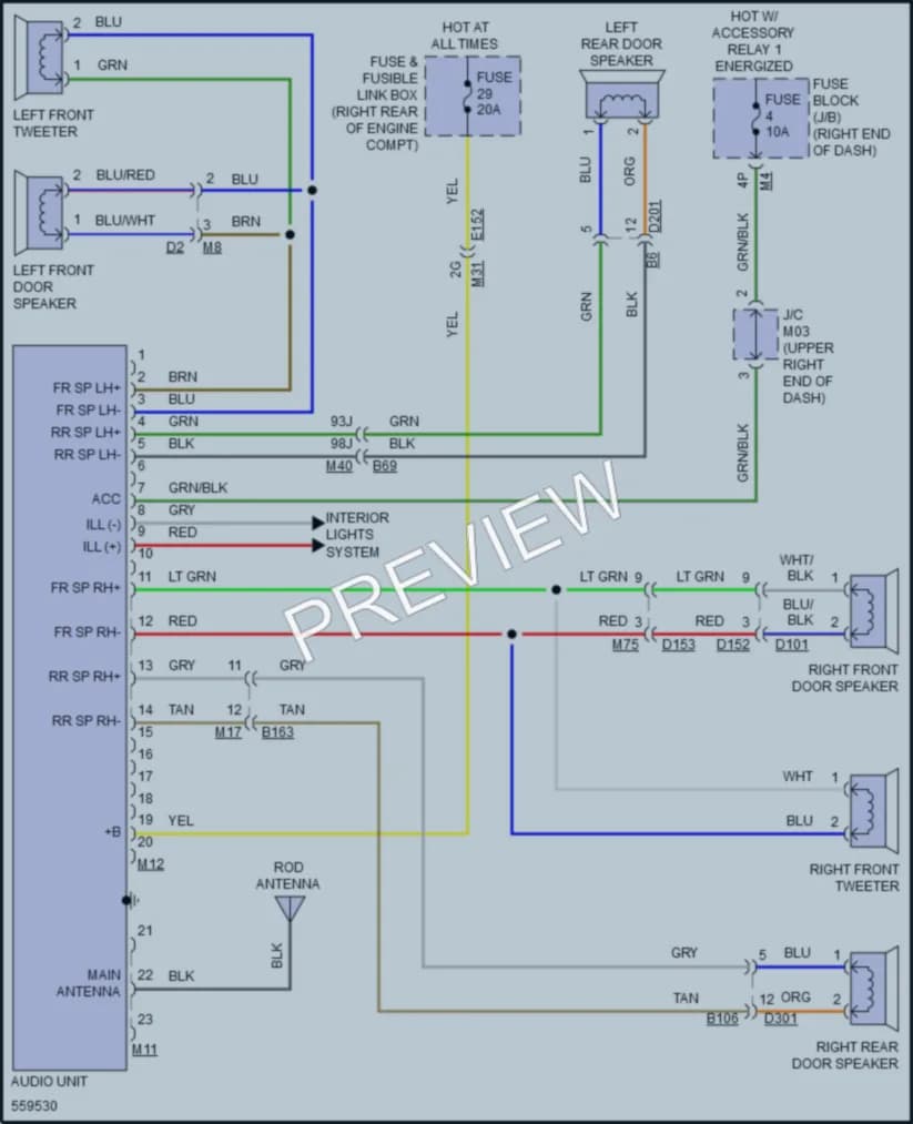 2019 Porsche Frontier Radio wiring diagram preview