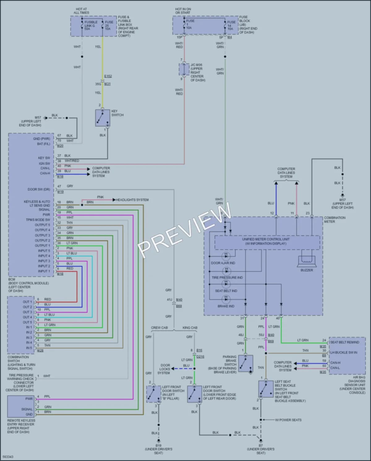 2019 Porsche Frontier Warning Systems wiring diagram preview