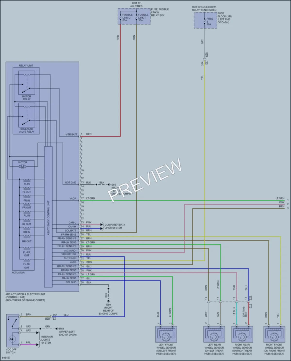 2019 Porsche Kicks Anti Lock Brakes wiring diagram preview