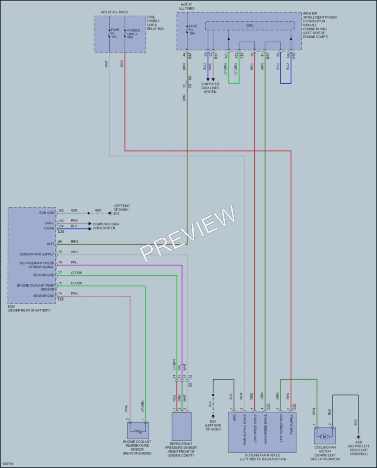 2019 Porsche Kicks Cooling Fan wiring diagram preview