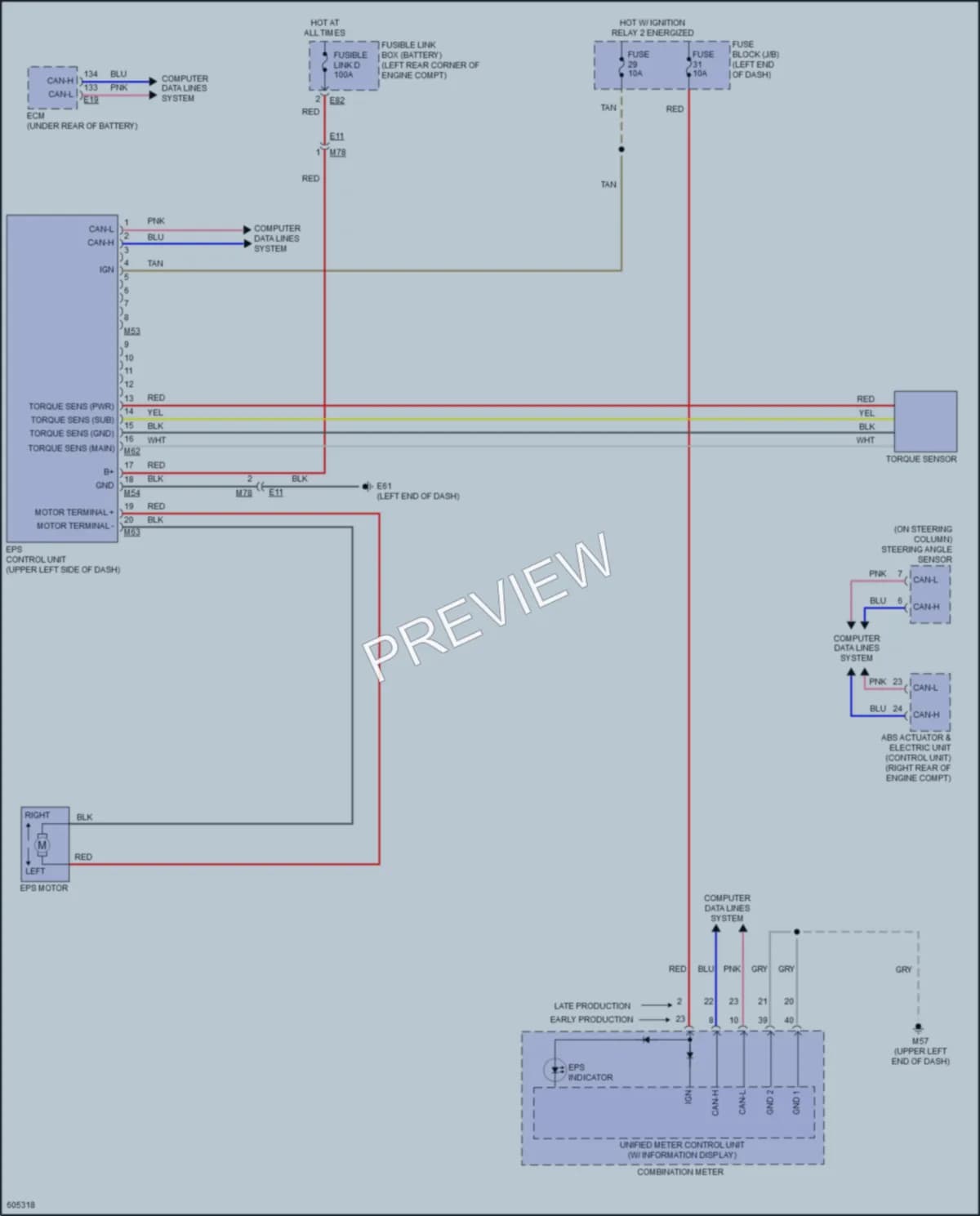 2019 Porsche Kicks Electronic Power Steering wiring diagram preview