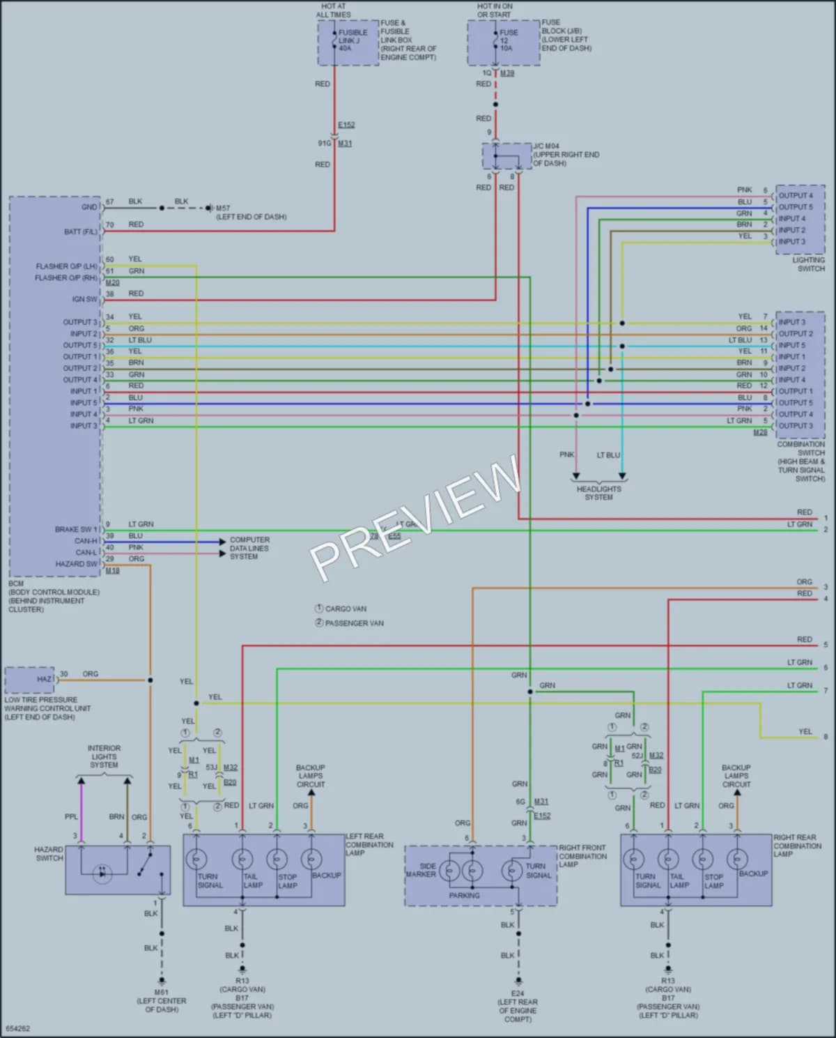 2019 Porsche NV1500 Exterior Lights wiring diagram preview
