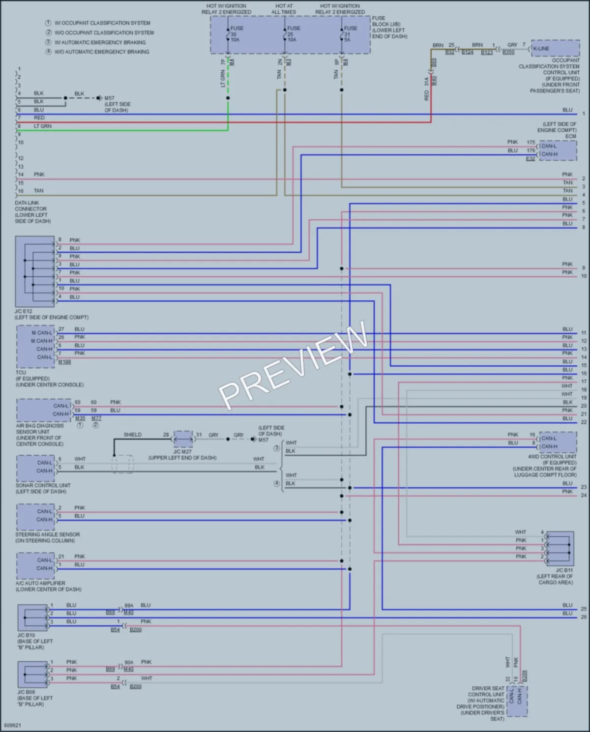2019 Porsche Pathfinder Computer Data Lines wiring diagram preview