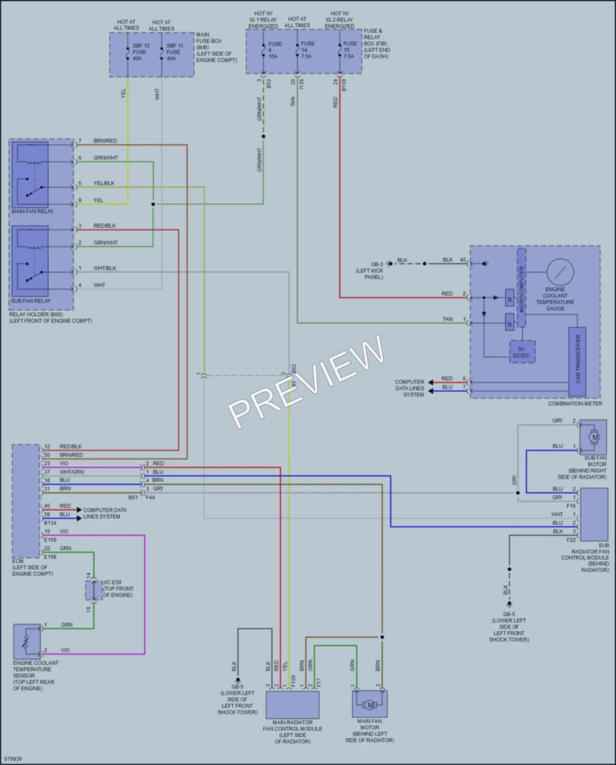 2019 Subaru Ascent Cooling Fan wiring diagram preview
