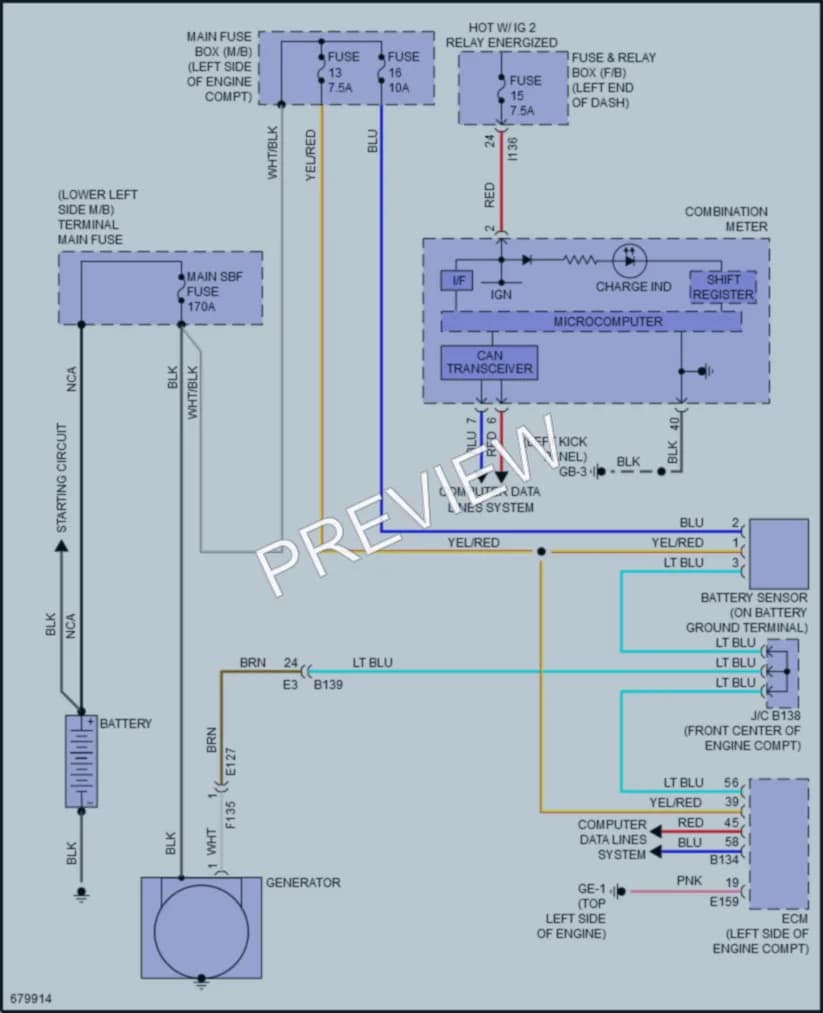 2019 Subaru Ascent Starting Charging wiring diagram preview