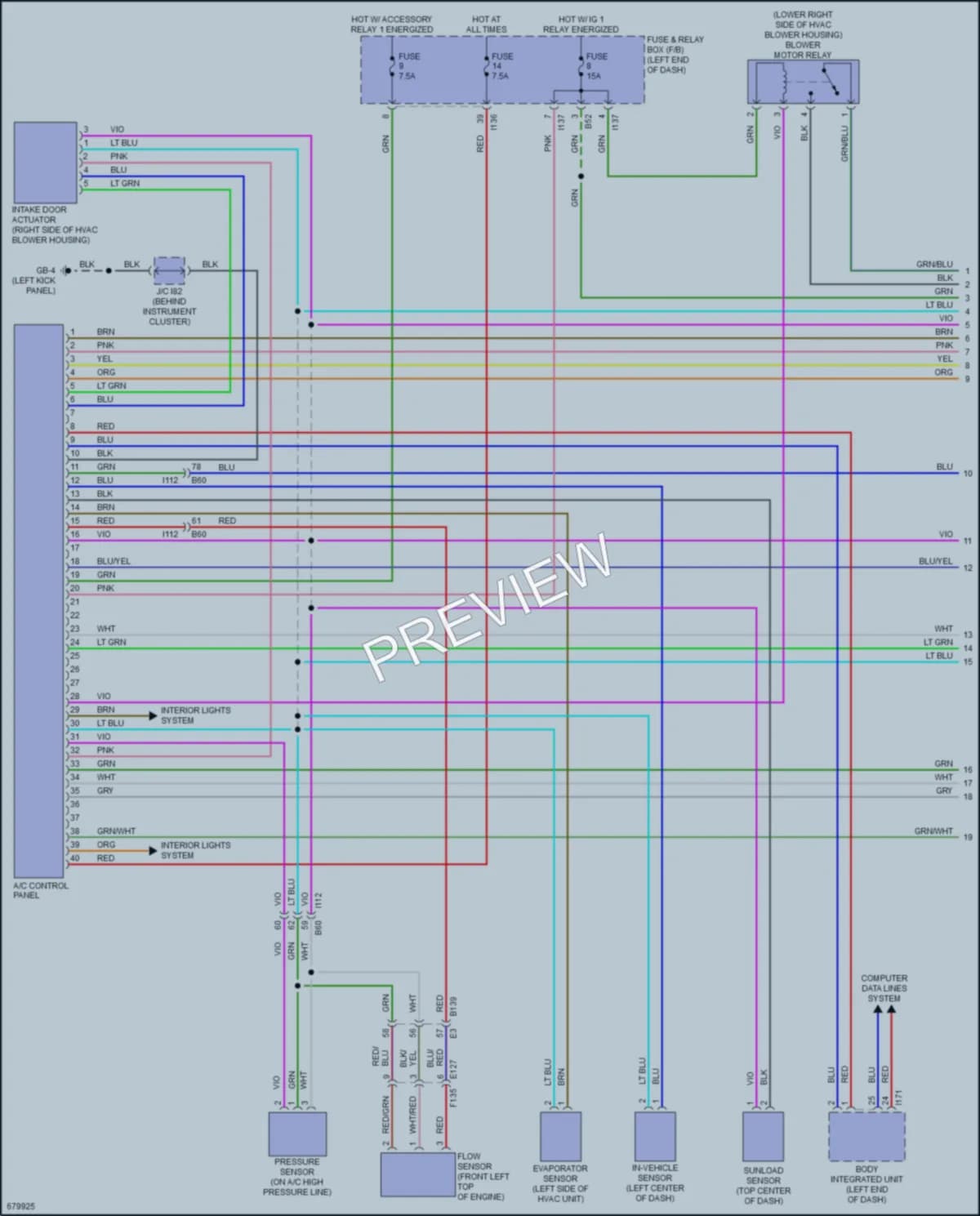 2019 Subaru Crosstrek Air Conditioning wiring diagram preview