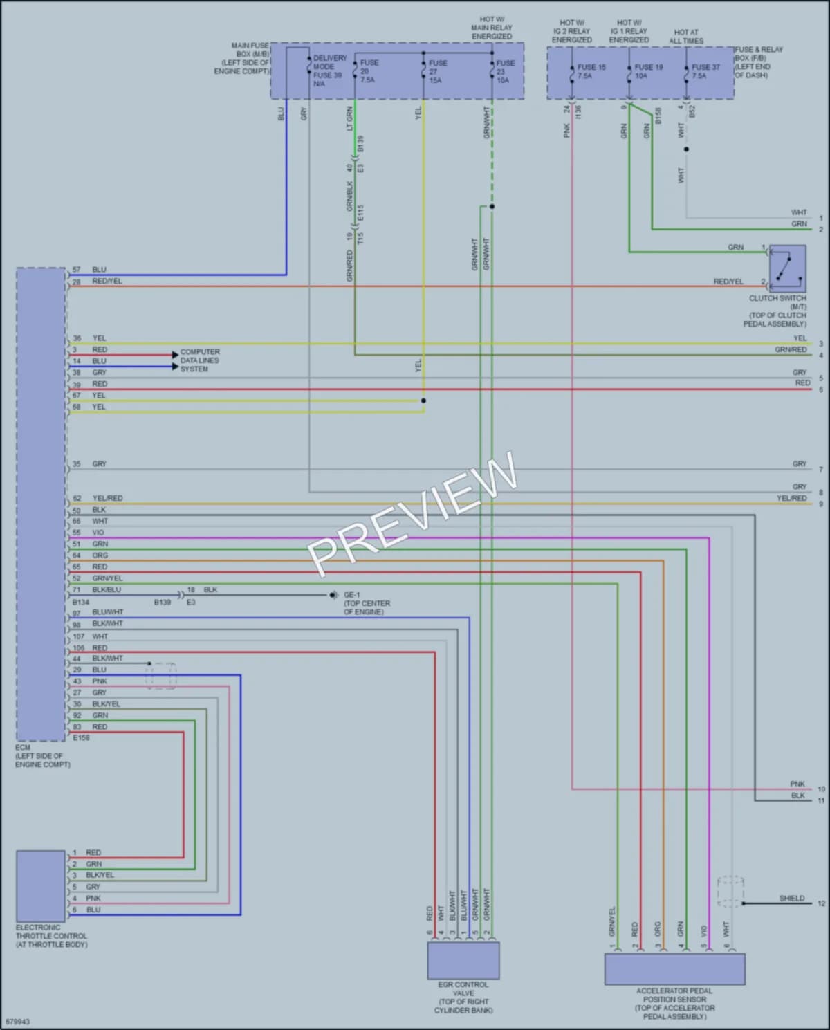 2019 Subaru Crosstrek Cruise Control wiring diagram preview