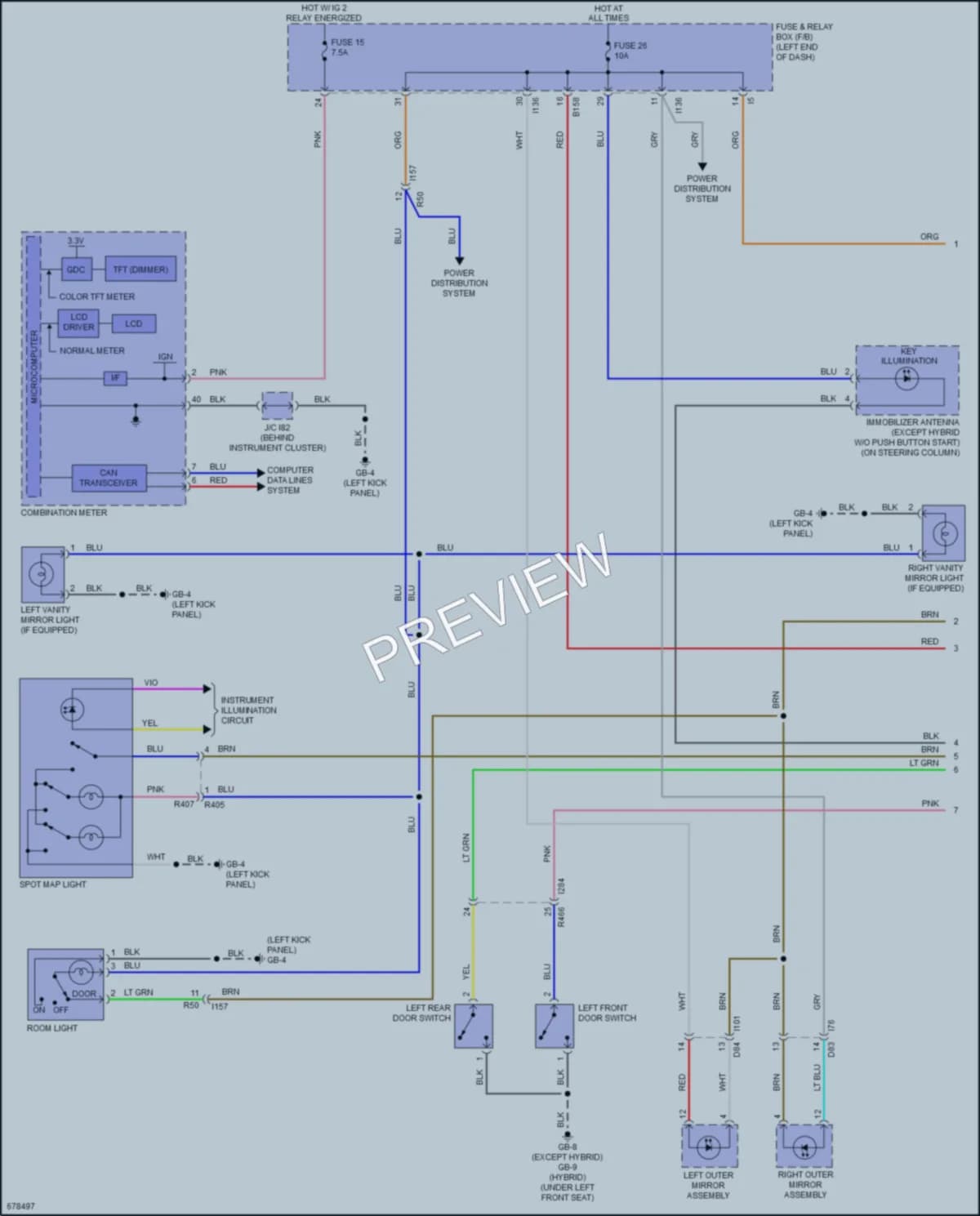 2019 Subaru Crosstrek Interior Lights wiring diagram preview